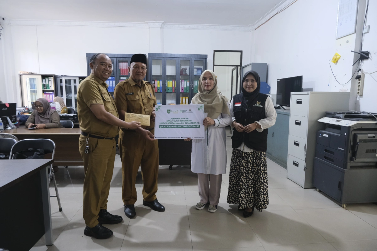 Dinas Perkebunan Bengkalis Bersama BAZNAS Galang Bantuan untuk Korban Bencana Sumatera