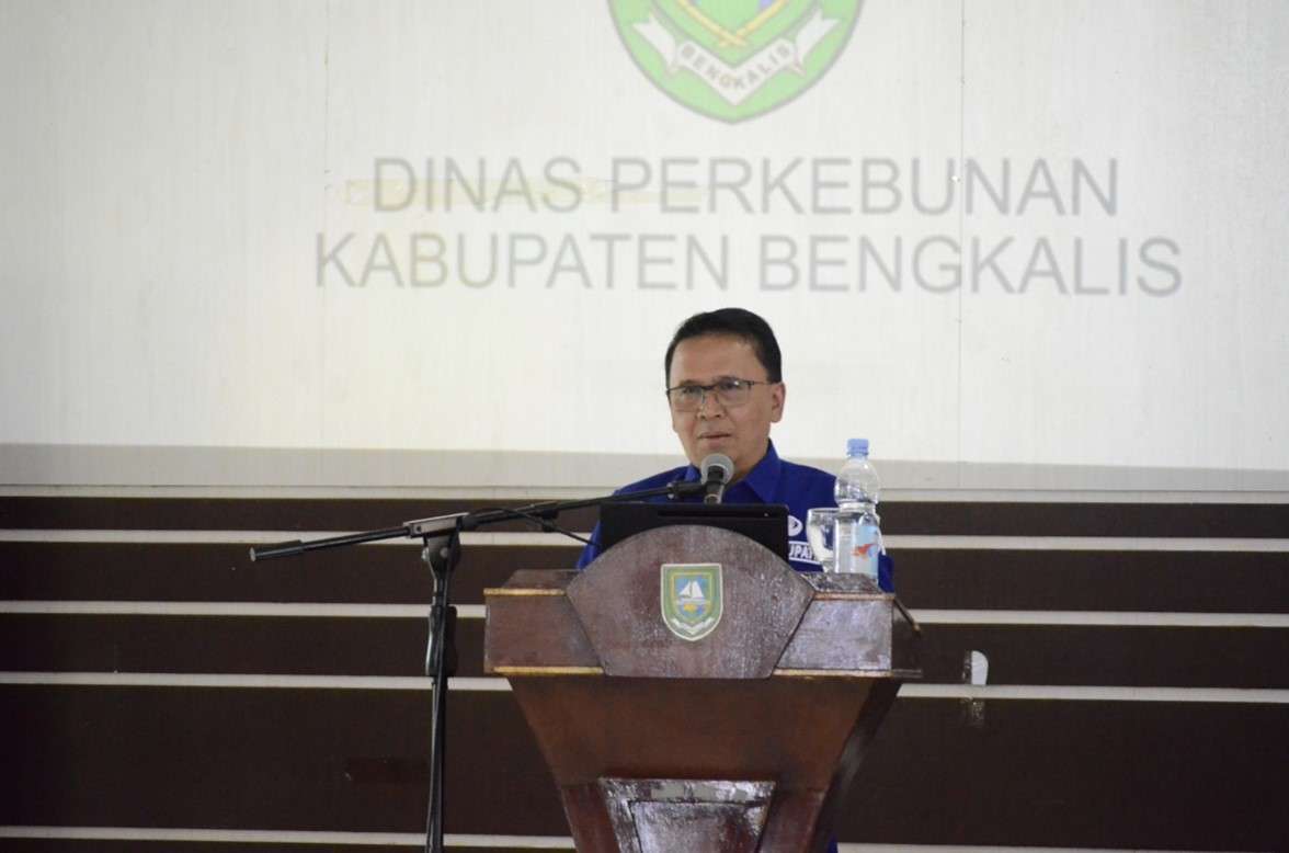 Pjs. Bupati Bengkalis Buka Kegiatan Sosialisasi Pendataan Perkebunan Sawit Rakyat di Siak Kecil